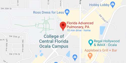Map of Florida Advanced Pulmonary's location in Ocala, Florida